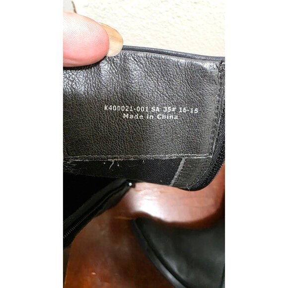 Camper Black Leather Knee-High Riding Boots Side Zippers Women's EU Size 35/ 5US - Picture 7 of 7